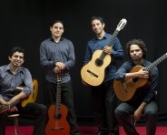 El Cuarteto de Guitarras de Costa Rica se encuentra integrado por Nicolás Alvarado, Manuel Durán, Julio Monge y Edmundo Núñez