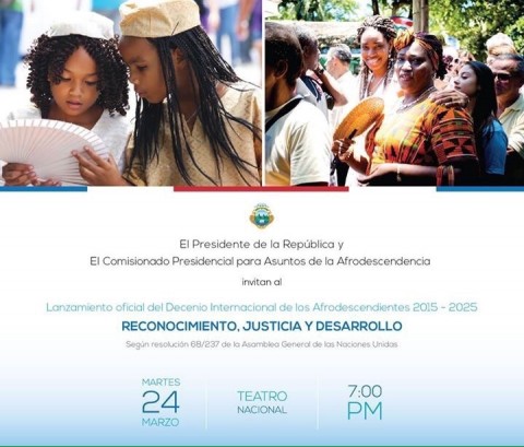 Lanzamiento oficial del Decenio Internacional de los Afrodescendientes 2015-2025