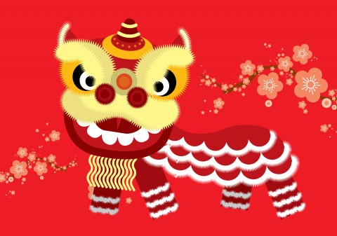 Celebración del año nuevo chino Danza del León