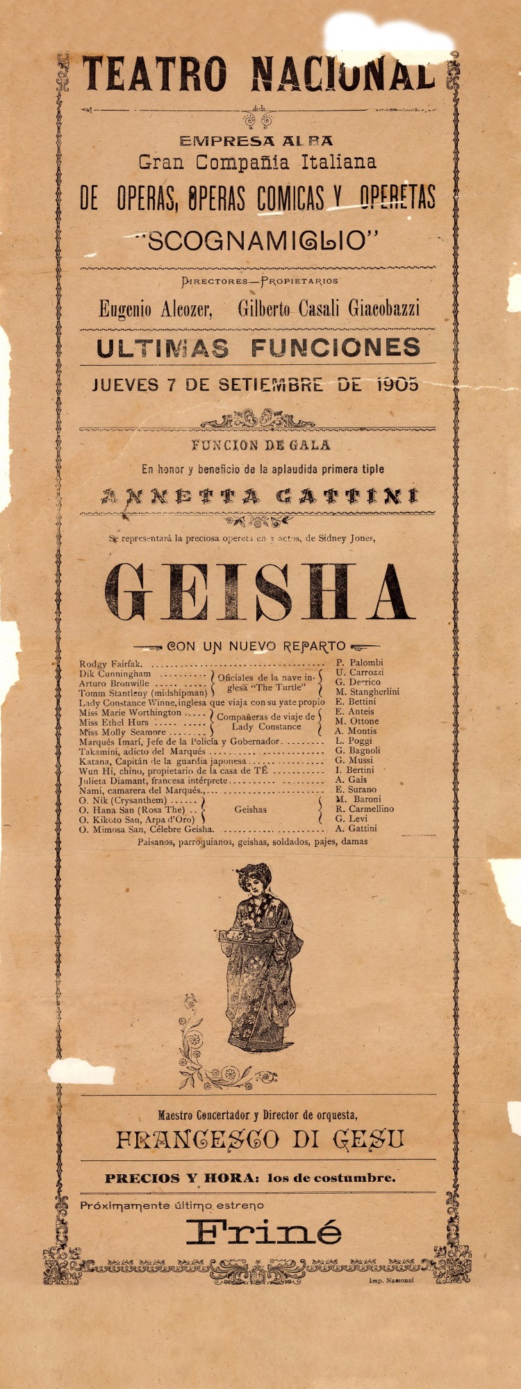 Afiche Espectáculo 1905