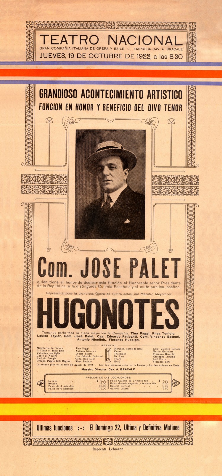 Afiche Espectáculo 1922