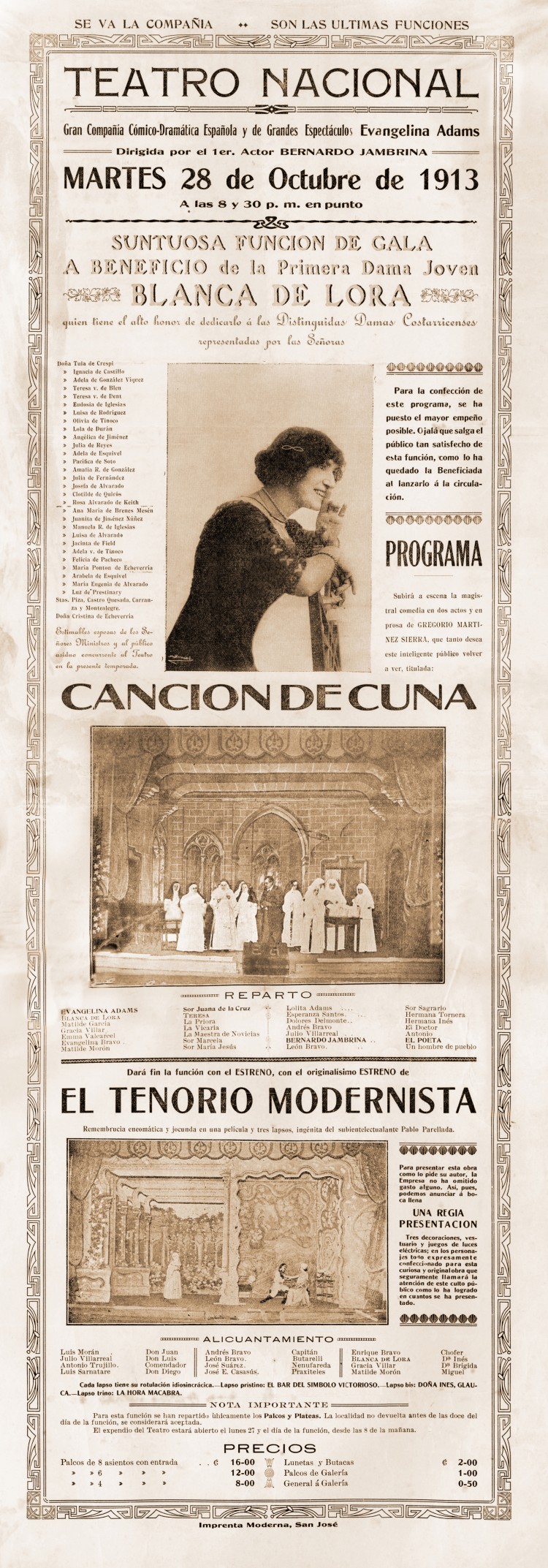 Afiche Espectáculo 1913