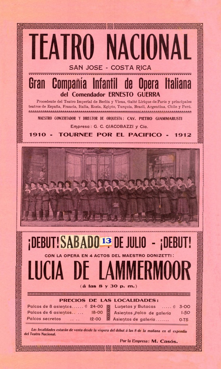 Afiche Espectáculo 1912